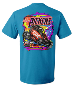 Michael Pickens 2024/25 "Neon Win" T-shirt - Blue